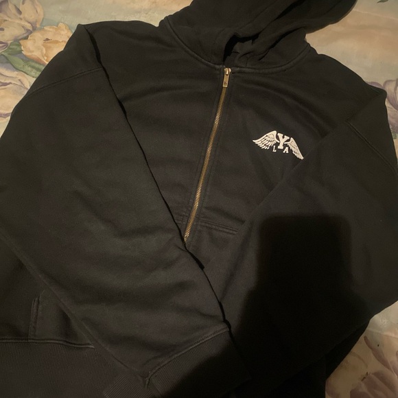 YoungLA Black Zip Up Sweater - Picture 1 of 2